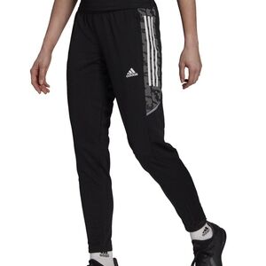 Adidas GE5423 Women's Condivo 21 Training Pants Black / White Sz Small